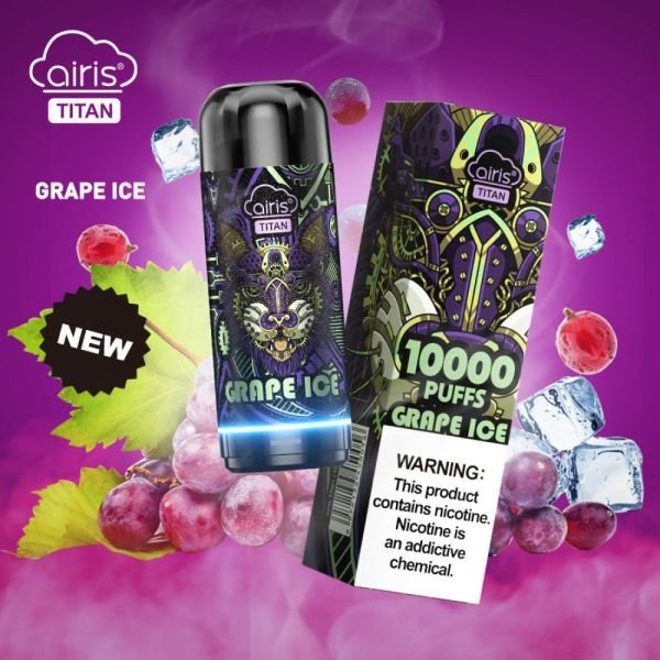 Airis Titan 10 000 Затяжек Виноград на льду