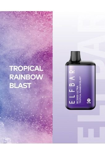 Elf Bar BC5000 ULTRA Tropical Rainbow Blast - (Эльф Бар Ультра БЦ 5к тяг) Тропический взрыв радуги