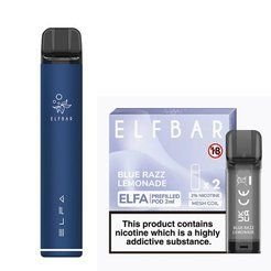 Одноразка Elf Bar Elfa Pod Prefilled Starter Kit 850mAh Blue Razz Lemonade Navy (Блю Разз Лимонад Темно-синий)