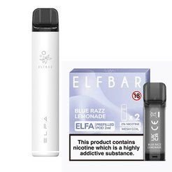 Одноразка Elf Bar Elfa Pod Prefilled Starter Kit 850mAh Blue Razz Lemonade White (Блю Разз Лимонад Уайт)