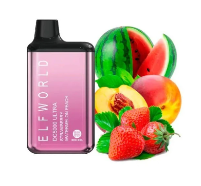 Одноразка Elf World 5000 Затяжек Клубника Арбуз Персик