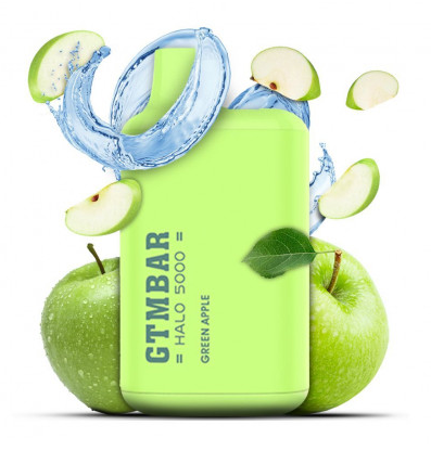 Одноразка GTMBAR Halo 5000 Затяжек Зеленое Яблоко