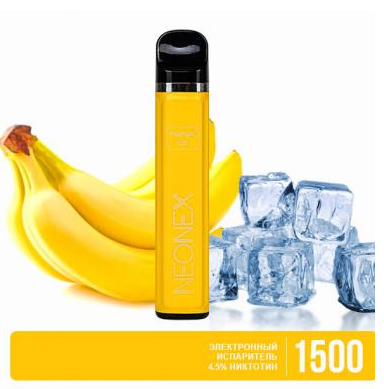 Одноразка Neonex 1500 Затяжек - Банан лед