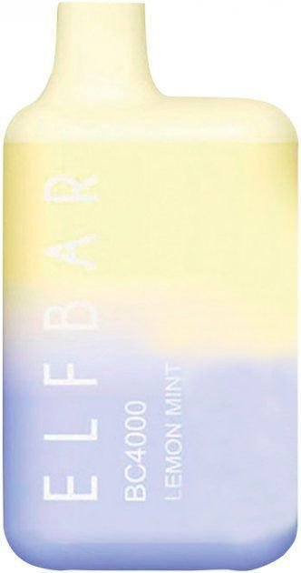 Одноразовая электронная сигарета Elf Bar BC4000 11.5 мл 5% - (Эльф Бар БЦ 4к тяг) Лимон, Мята