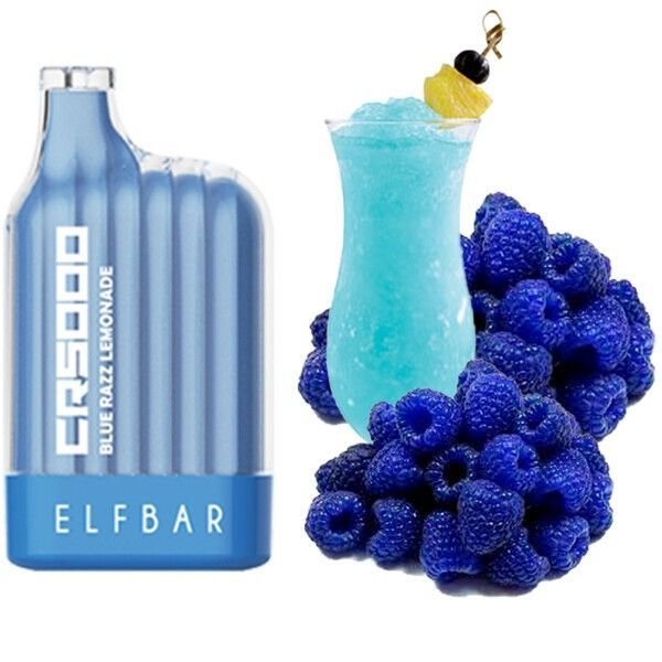 Одноразовая электронная сигарета Elf Bar CR Blue Razz Lemonade 5000 Затяжек - (Эльф Бар СР 5к тяг) Блу Разз Лимонад
