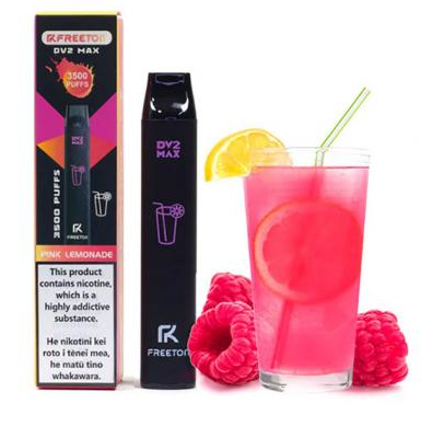 Одноразовая электронная сигарета FREETON DV2 MAX Акциз Pink Lemonade (Розовый Лимонад) 3500 puff