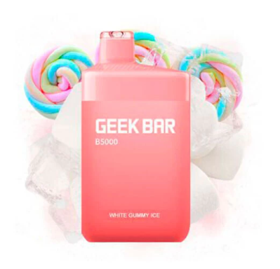 Одноразовая электронная сигарета Geek Bar Белый Гамми Лед 5000 Затяжек