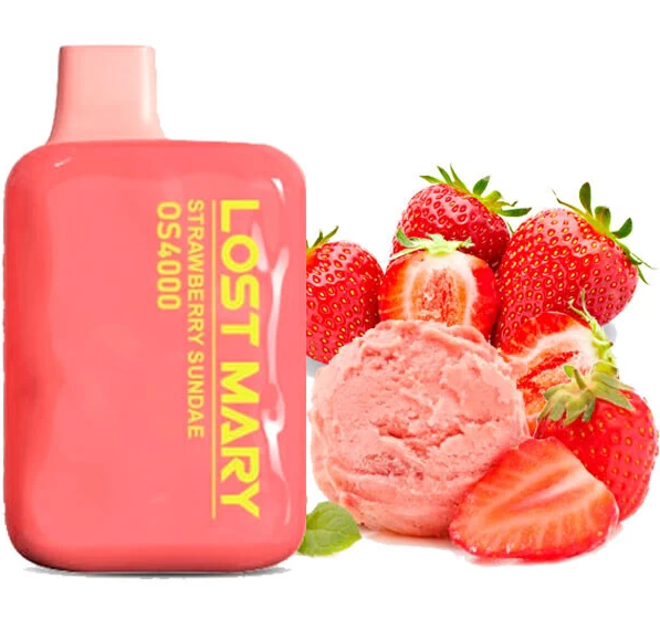 Одноразовая электронная сигарета Lost Mary 4000 Затяжек - Клубника Мороженое