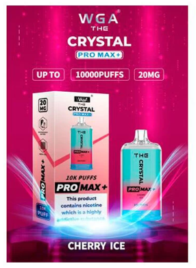 Одноразовая электронная сигарета Сrystal pro max Вишня Лед 10000 затяжек