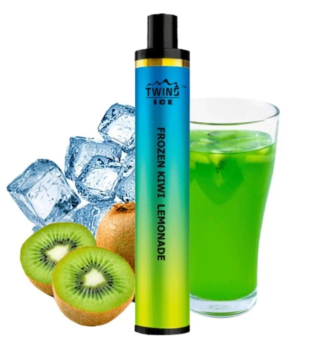 Одноразовая электронная сигарета Twins Ice Frozen Kiwi Lemonade (Фроузен Киви Лимонад) (1500 Затяжек)