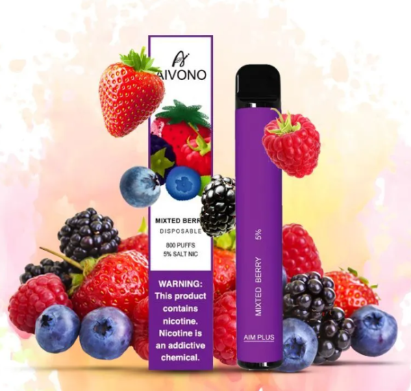 Одноразовая сигарета AIM Plus 800 ягода