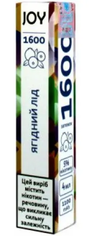 Одноразовые Сигареты JOY - ЯГОДНЫЙ ЛЕД 1600 ЗАТЯЖЕК