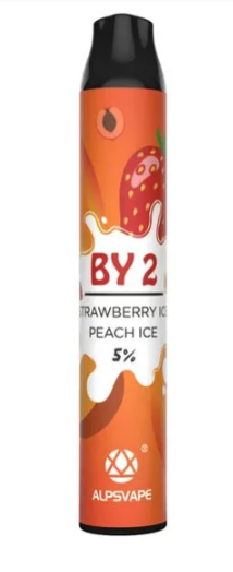 Одноразовый Pod Alpsvape BY2 2000 2 вкуса в 1 Strawberry Ice Peach Ice