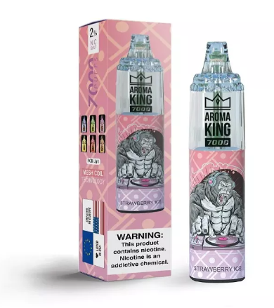 Одноразовый POD Aroma King Tornado 7000 650 mAh Strawberry Ice 2% (Клубника со льдом)