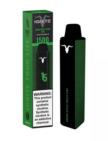Одноразовый Pod IGNITE 1500 Green Apple Peach Kiwi