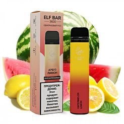 Одноразка Pod Elf Bar 3600 Disposable Pod Device 650mAh (Перезаряжаемые) Watermelon Lemon 5% - (Эльф Бар 3.6 тяг) Арбуз Лимон