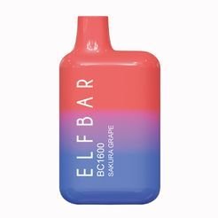 Одноразка Pod Elf Bar BC1600 Disposable Pod Device 850mAh Sakura Grape - (Эльф Бар БЦ 1.6 тяг) Сакура Виноград