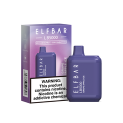 Одноразки Pod Elf Bar LB 5000 Disposable Pod Device 650mAh Grape Apple ice - (Эльф Бар ЛБ 5к тяг) Виноградно-яблочный лед