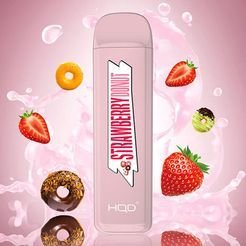 Одноразка Pod HQD Mega 1800 Strawberry Donut 5% - (Ашкьюди Мега) Клубничный пончик