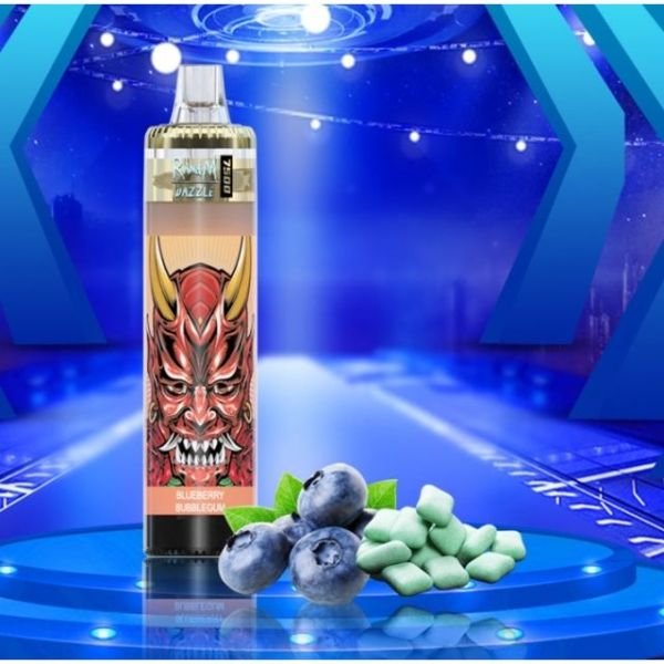 RandM Dazzle 7 500 Затяжек  (Дозаправляемые) Черничная жевачка