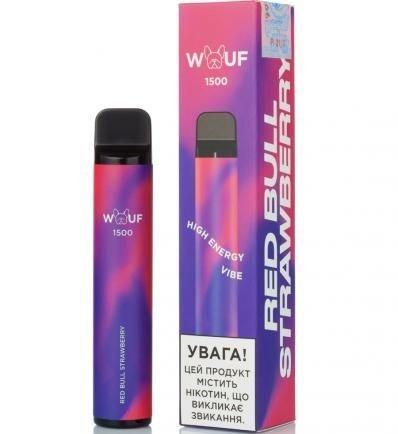 Одноразка WOUF 1500 - Red Bull Strawberry 5% (Original) одноразовая электронная сигарета