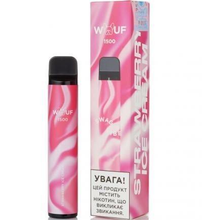 Одноразка WOUF 1500 - Strawberry Ice Cream 5% (Original) одноразовая электронная сигарета